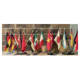 (3) Sets of Vintage International Flags