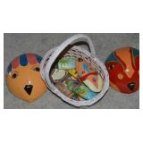 Handpainted Costa Rican "Masks" and Rocks