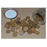 Canning Jar of 100 US Wheaties Pennies Coins