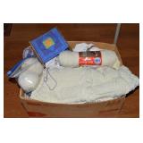 Box Full of Sewing & Yarn Items