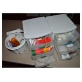 (3) Small Storage Containers w/ Buttons, Sewing