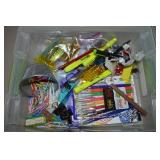 Box of Office Supplies Pens, Highlighters +