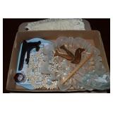 Flat of Misc: Ruby Flash Glass Toothpick Holder+