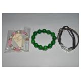 (3) Contempo Bracelets w/ Beaded & Stainless