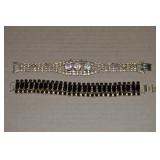 (2) Vrg Goldtone Rhinestone Bracelets