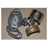 (4) Vtg-Contempo Bracelets w/ Leather, Mixed