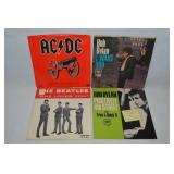 (4)  Vtg 45RPM Vinyl Record Albums: ACDC, Bob