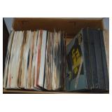 Box of Vtg 45RPM Vinyl Record Albums