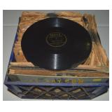 Milk Crate Full of Vtg 78RPM Vinyl Record Albums
