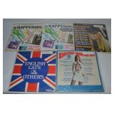 (5) Vtg Vinyl 33 1/3 Record Albums: English Cats &