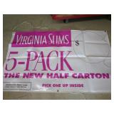 Virgina Slims Hanging Sign & Marlboro Advert Virgina Slims Hanging Sign & Marlboro Advert