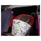 Tote Full Of Items,Storage,Bowl,Ect Tote Full Of Items,Storage,Bowl,Ect