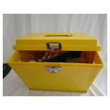 Vintage Storage Box With Crafts Vintage Storage Box With Crafts
