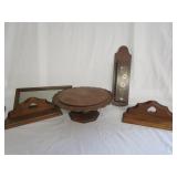 Vtg Wood Cake Serving Stand,Pocket Shelf,Shelves Vtg Wood Cake Serving Stand,Pocket Shelf,Shelves