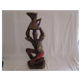 African Art Wood Sculpture 25.5'T African Art Wood Sculpture 25.5'T