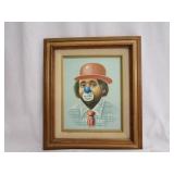 Oil On Canvas Clown Signed O Hammer 13'x16' Oil On Canvas Clown Signed O Hammer 13'x16'