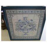 Tile Look Wall Hanger Wood Vtg 32'x32' Tile Look Wall Hanger Wood Vtg 32'x32'
