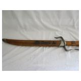 16' Pirates Sword With Scabbard,Engraved Rare 16' Pirates Sword With Scabbard,Engraved Rare