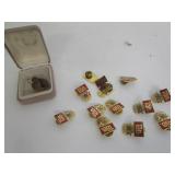 Vtg Tab Hat Pins,Beetle Shirt Pin
