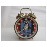 Linden Black Forest West Germany Double Bell Clock