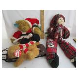 Christmas Bear,Bear On Sleigh,Doll