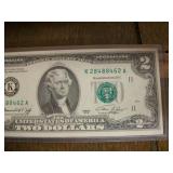 1976 $2 Ser# K28488462A: CRISP w/4 Square Corners