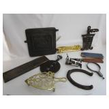 Vtg Items,Horseshoe,Trivets,Slide Ruler