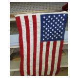 American Flag On Wood Pole 2Ft x 3Ft
