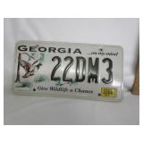 Georgia License Plate