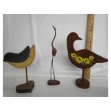 Vintage Wood Pond Birds