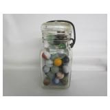 1\2 Pint Jar Of Marbles