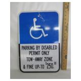 Metal Disabled Parking Sign