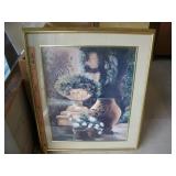 Unsigned Print w/Large Wood Frame 40'Tx34'W