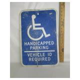 Metal Handicap Parking Sign