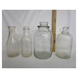 Vintage Bottles,Milk.Wire Rimmed Jug,Cider Jug