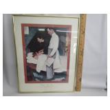 Norman Rockwell Print Slight Water Damage