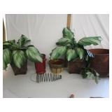 Artifical Plants W/Ceramic Planters