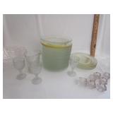 Mid Century Glass Plates And Cut Glass