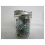 1/2 Pint Jar Of Marbles