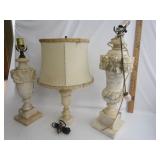 3 Alabaster Lamps May Have Few Chips 3 Alabaster Lamps May Have Few Chips