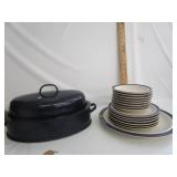 Vintage Savory Jr. Blue Enamel Roaster Vintage Savory Jr. Blue Enamel Roaster