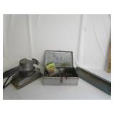 Rockwell Vtg Sander,Metal Box Of Nails,Tool Tray Rockwell Vtg Sander,Metal Box Of Nails,Tool Tray