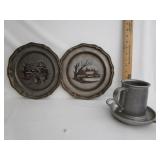 Oil Painting On Pewter Plate Hangers Oil Painting On Pewter Plate Hangers