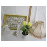 Home Decor,Wood Tray,Lamp Shade,Bookends Home Decor,Wood Tray,Lamp Shade,Bookends