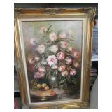 Oil On Canvas 32'x44' Old Wood Frame Oil On Canvas 32'x44' Old Wood Frame