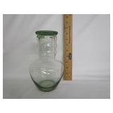 Vintage Ripple Glass Decanter W/Glass