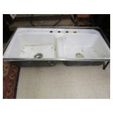 Vintage Enamel Sink 21'x43'