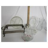 Vintage Glass w/SilverPlated Stand