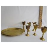 Mini Brass Goblet Set