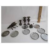 Assorted Brass And Metal Items